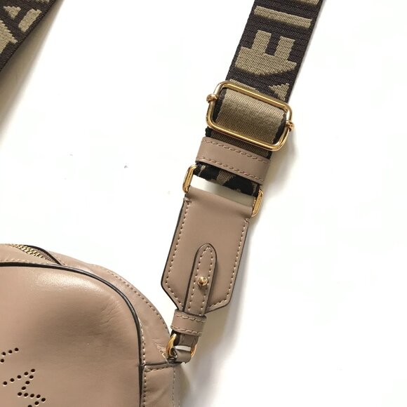 Stella McCartney Logo Camera Bag Crossbody Purse Womens Moss Taupe Vegan Leather - Picture 8 of 16